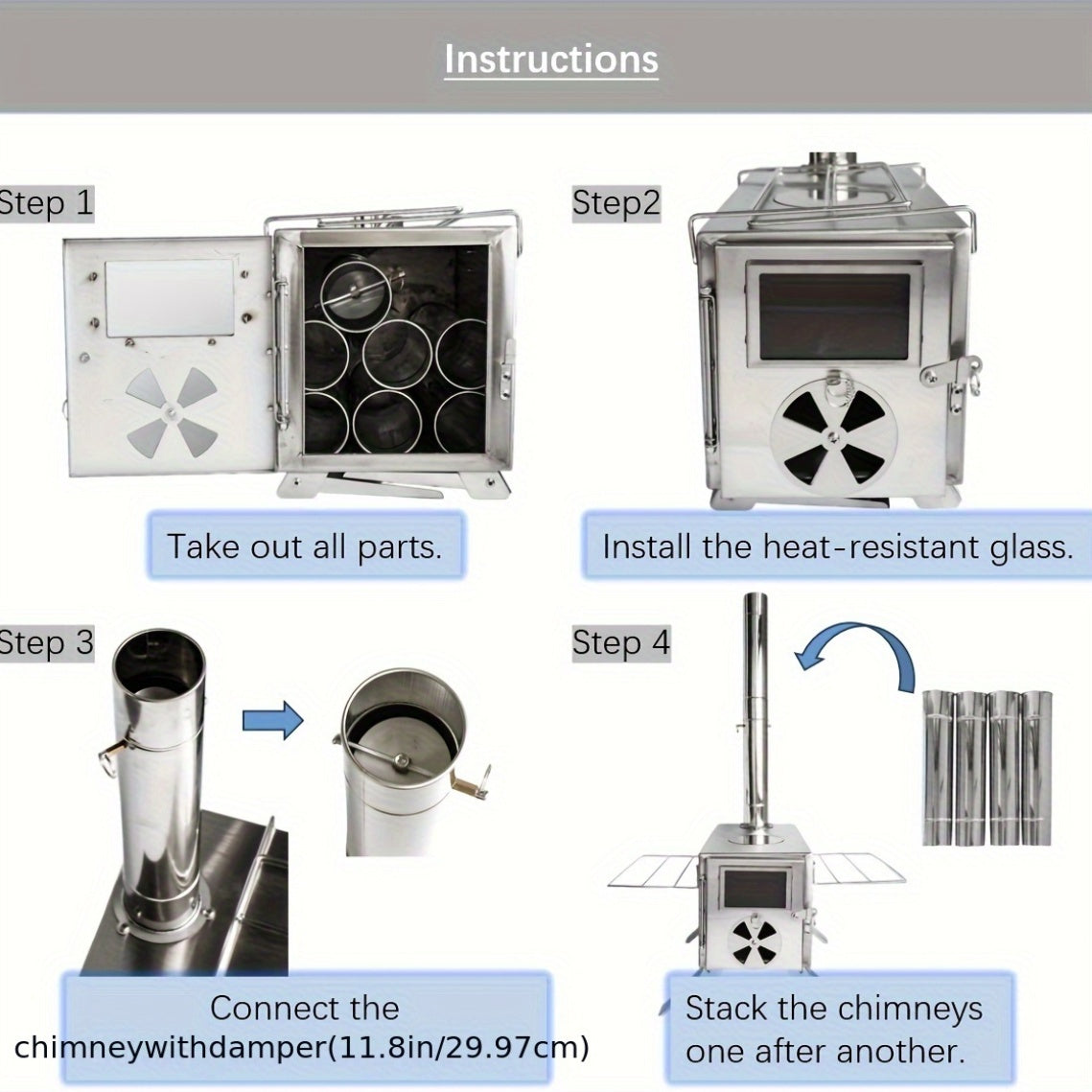 Plită camping din oțel