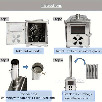 Plită camping din oțel