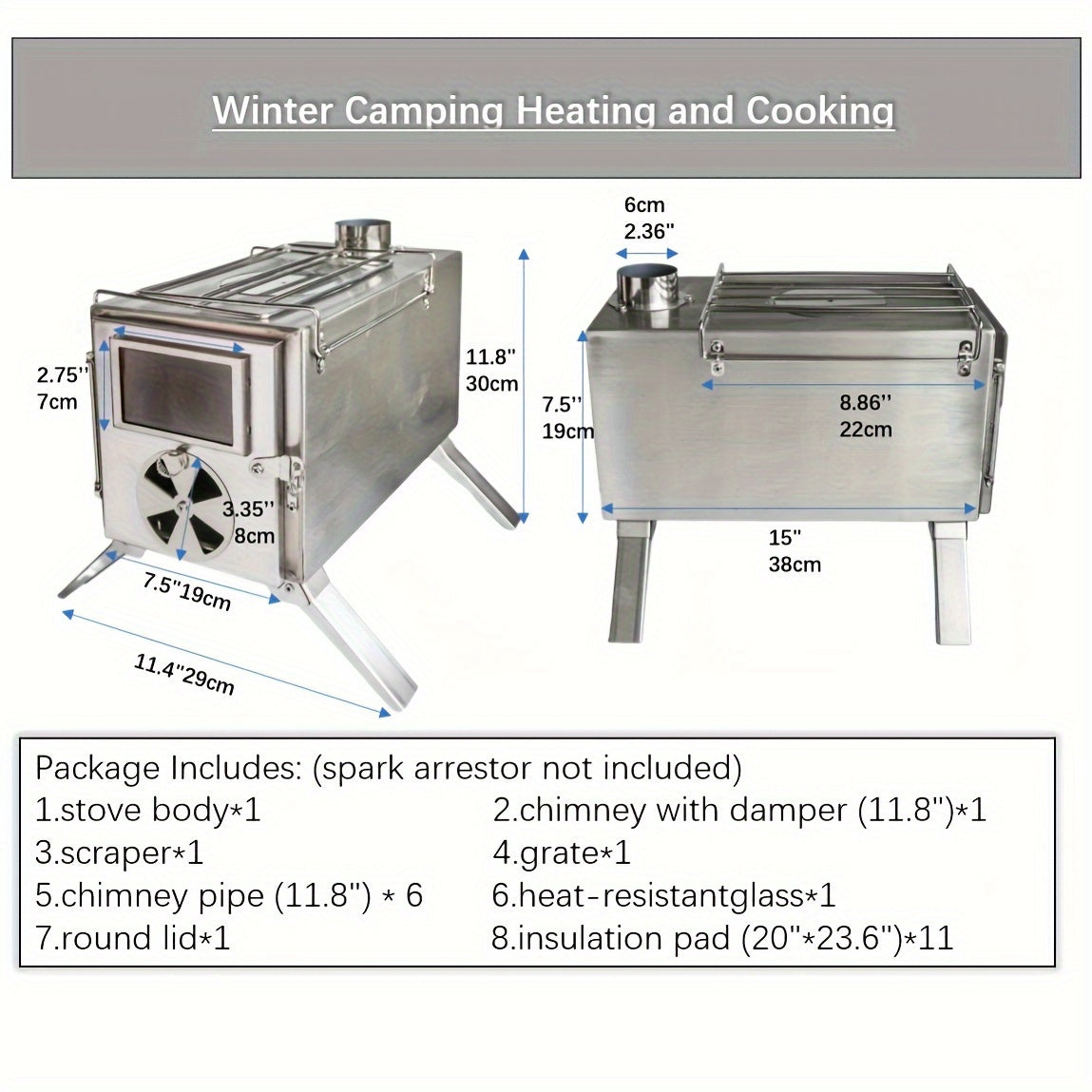 Plită camping din oțel
