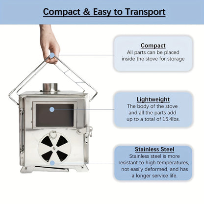 Plită camping din oțel