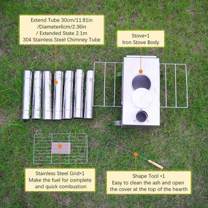 Plită camping din oțel