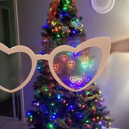 😍 Ochelari cu efect INIMI LUMINOASE